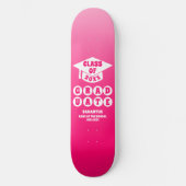 Roze Ombre Gradient Afstuderen Persoonlijk Skateboard (Voorkant)