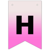 Roze Ombre Gradiënt Gelukkige Verjaardag Vlaggetjes (Tweede vlag)