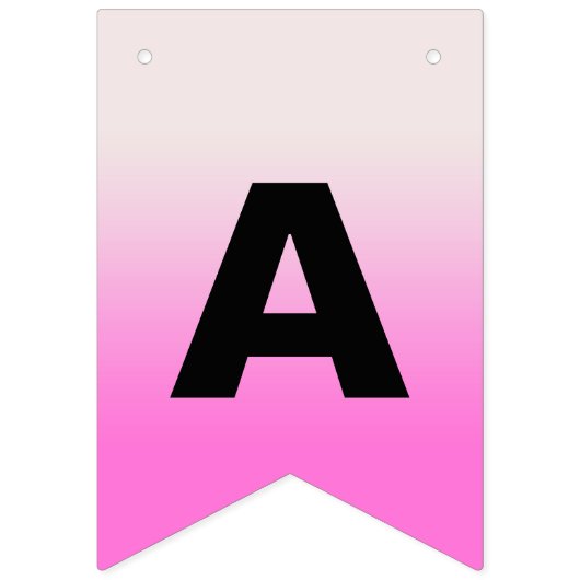 Roze Ombre Gradiënt Gelukkige Verjaardag Vlaggetjes (Derde vlag)