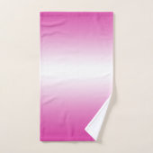 Roze ombre gradiënt kleurenhanddoekset bad handdoek (Handdoek)