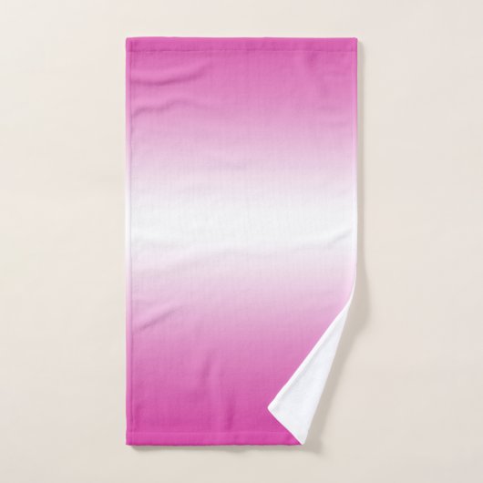 Roze ombre gradiënt kleurenhanddoekset bad handdoek (Handdoek)