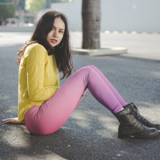  roze ombre gradiënt leggings