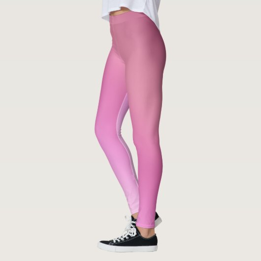  roze ombre gradiënt leggings (Links)