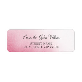 Roze ombre-huwelijksadreslabels etiket