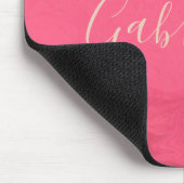 Roze ombre met naam muismat (Hoek)