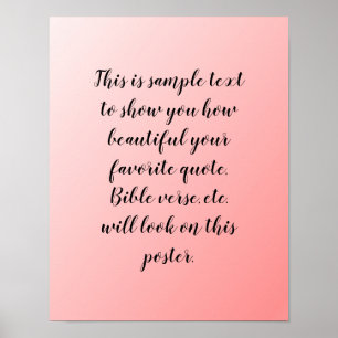 Roze Ombre-ontwerp voor offertes Poster