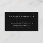 Roze ombre & Paint Roller, schilder & decorator Visitekaartje (Achterkant)