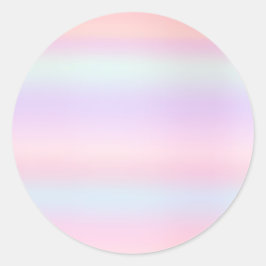 Roze ombre pasta Blush Powder Blue Unicorn Ronde Sticker