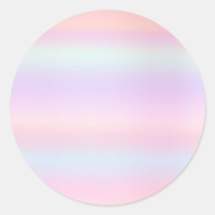 Roze Ombre Pastel Blush Poeder Blauwe Eenhoorn  Ronde Sticker