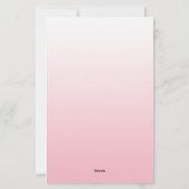Roze Ombre Persoonlijk Chic Monogram Briefpapier (Achterkant)