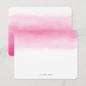 Roze ombre platte notitiekaarten kaart (Voorkant / Achterkant)