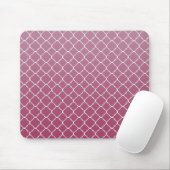 Roze Ombre Quatrefoil Muismat (Met muis)