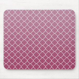 Roze Ombre Quatrefoil Muismat