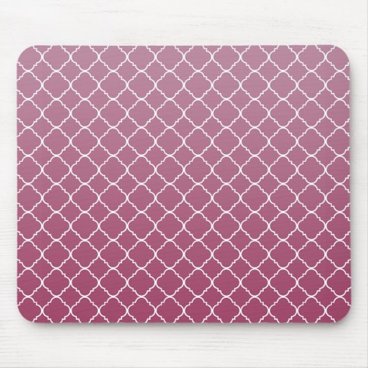 Roze Ombre Quatrefoil Muismat (Voorkant)