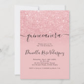 Roze ombre quinceanera kaart (Voorkant)