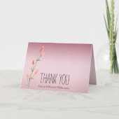 Roze Ombre Rozen Dank u Bedankkaart (Voorkant)
