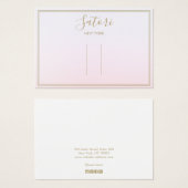 Roze ombre Script Hair Clip Accessoire Display Visitekaartje (Voorkant /achterkant)