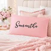 Roze Ombre Script Naam Kussensloop