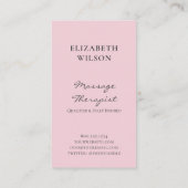 Roze Ombre Shimmer Massage Therapeut Verticaal Visitekaartje (Achterkant)