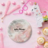 Roze Ombre Shimmers Baby shower Papieren Bordje (Feest)