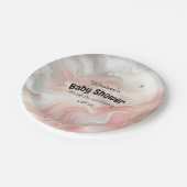 Roze Ombre Shimmers Baby shower Papieren Bordje (Gekanteld)