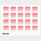 Roze Ombre Strepen Cadeau Label (Vel)