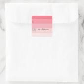 Roze Ombre Strepen Cadeau Label (Tas)