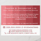 Roze Ombre Strepen, Schilder & Decorateur Flyer (Voorkant)