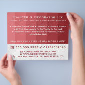 Roze ombre stripes, schilder en decorator flyer (Hand)