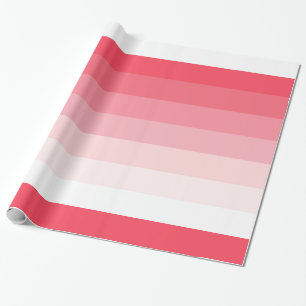 Roze Ombre Stripes Verjaardag Cadeaupapier