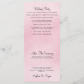 Roze Ombre Trouwprogramma's Programmakaart (Achterkant)