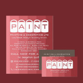Roze ombre, verfemmers, verf en decorator flyer