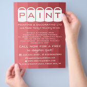 Roze ombre, verfemmers, verf en decorator flyer (Hand)