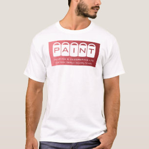 Roze ombre, verfemmers, verf en decorator t-shirt