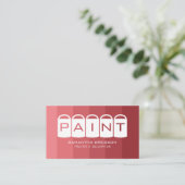 Roze ombre, verfemmers, verf en decorator visitekaartje (Staand voorkant)