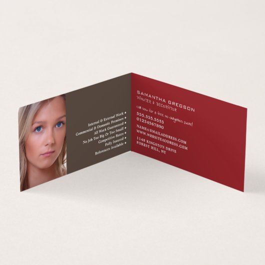 Roze ombre, verfemmers, verf en decorator visitekaartje (Binnen)