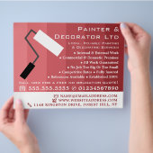 Roze Ombre & Verfroller, Schilder & Decorateur Flyer (Hand)