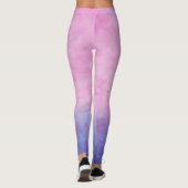 Roze Ombre Waterverf Leggings (Achterkant)
