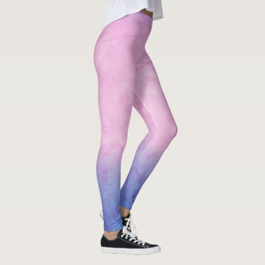 Roze Ombre Waterverf Leggings (Rechts)