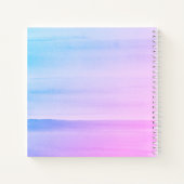 Roze ombre Waterverf persoonlijke laptop Notitieboek (Achterkant)