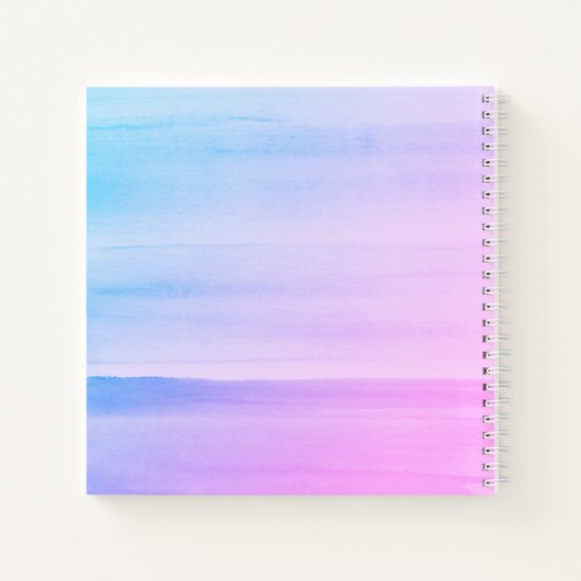 Roze ombre Waterverf persoonlijke laptop Notitieboek (Achterkant)