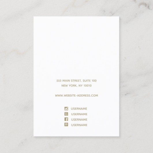 Roze ombre Waterverf Veroorbaar beeldscherm Visitekaartje (Achterkant)