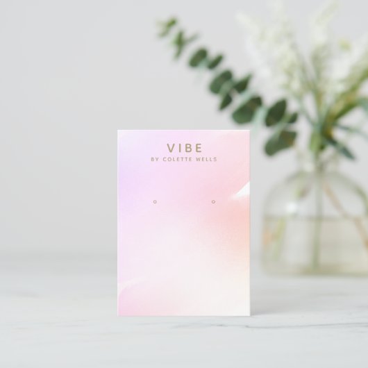 Roze ombre Waterverf Veroorbaar beeldscherm Visitekaartje (Staand voorkant)