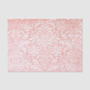 Roze Ombre zacht verontrustend Damaskpatroon Tissuepapier