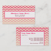Roze ombre Zigzag All Purpose Visitekaartje (Voorkant / Achterkant)