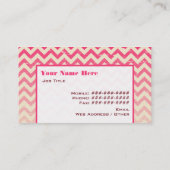 Roze ombre Zigzag All Purpose Visitekaartje (Achterkant)