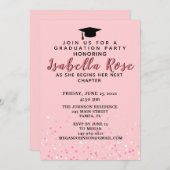 Roze Ombree Afstuderen Kaart (Voorkant / Achterkant)