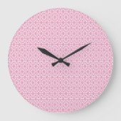 Roze omgekeerde driehoek patroon wandklok (Voorkant)