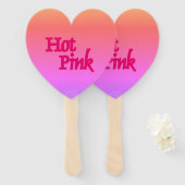 Roze omgekeerde hart handventilatoren handwaaier (Voorkant en achterkant)