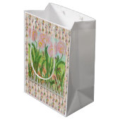 Roze omheinde bloemen medium cadeauzakje (Achterkant Gekanteld)